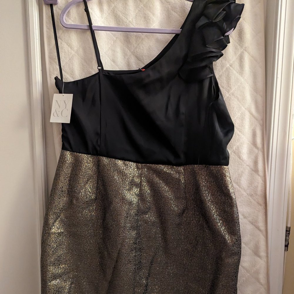NWT - One shoulder sheath holiday dress